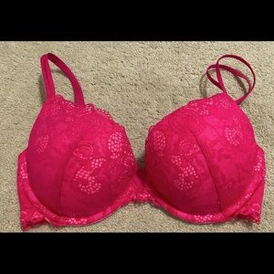 Victoria’s Secret Hot pink lace bra